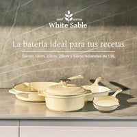 Batería Sable White 4 piezas – hierro fundido esmaltado