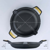 Sartén Signature paellera 33 cm – hierro fundido curado