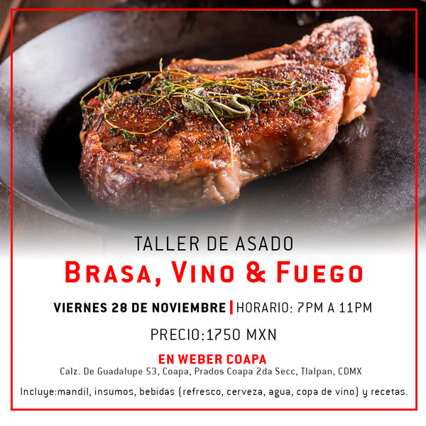 Taller de Asado - Brasa, vino y fuego - 28 de Noviembre