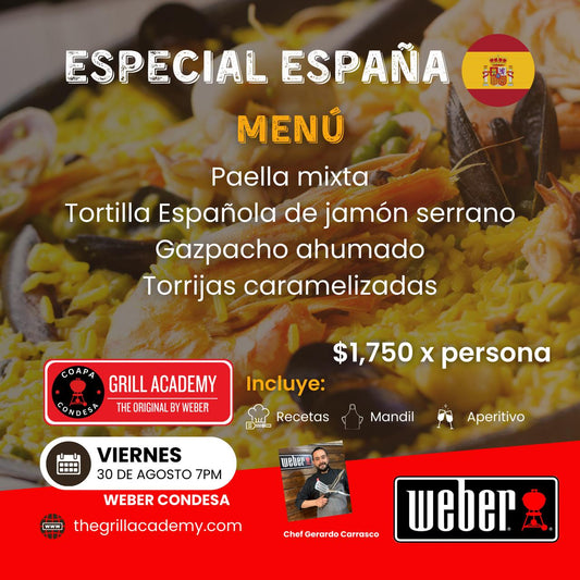 Especial España | 30 Agosto | Grill Academy Condesa.