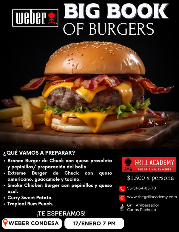 17 de Enero: Weber Book of Burgers Condesa