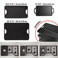 Plancha reversible 33 × 21 cm – hierro fundido