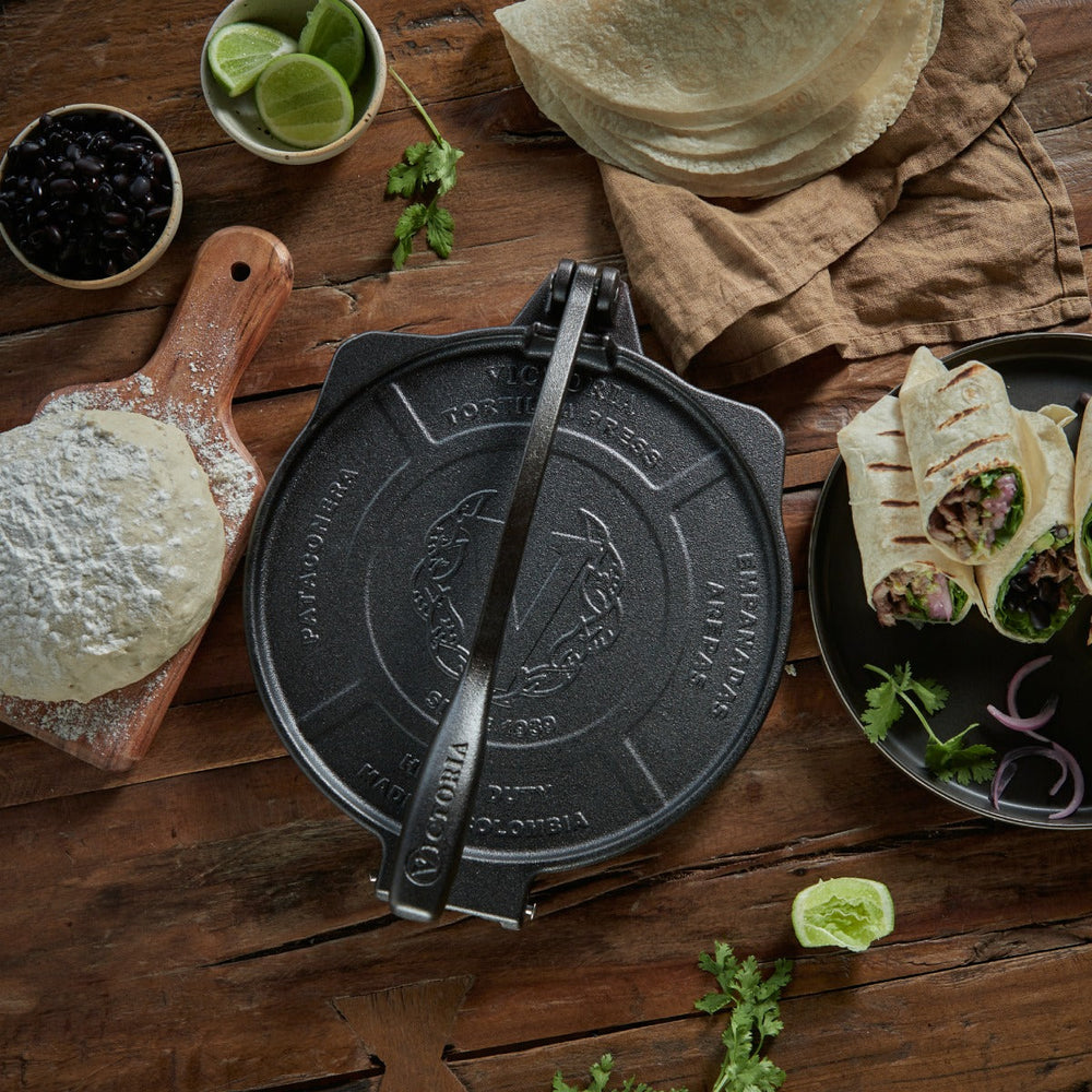 Tortilladora Heavy Duty 25 cm – hierro fundido curado