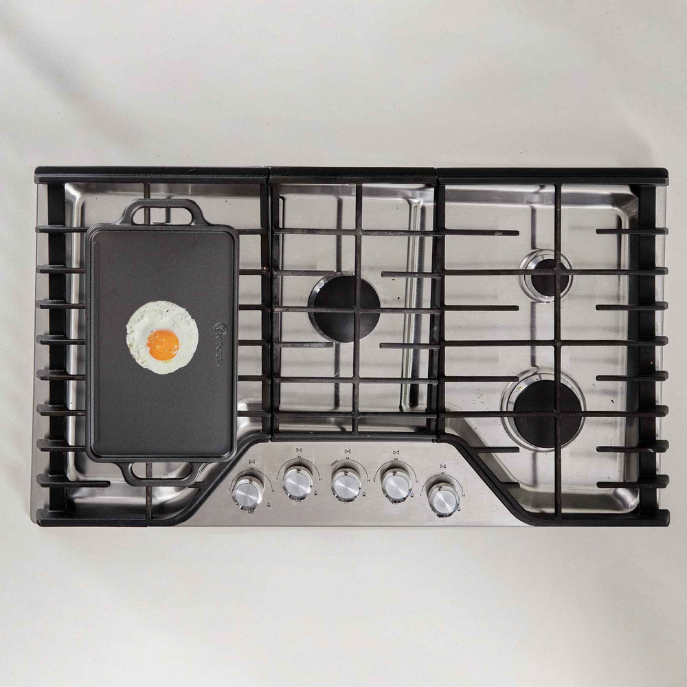Plancha reversible 33 × 21 cm – hierro fundido