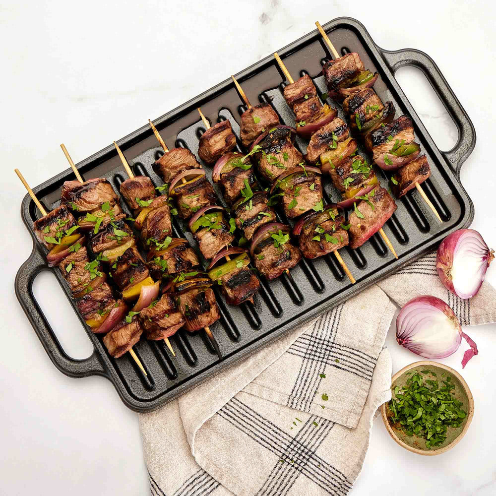 Plancha reversible 33 × 21 cm – hierro fundido