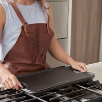 Plancha reversible 47 × 25 cm – hierro fundido esmaltado
