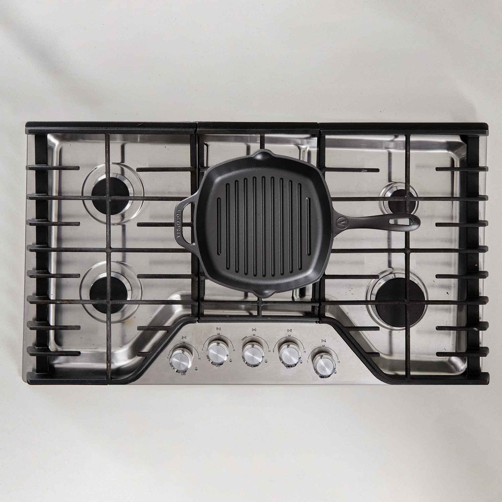 Sartén grill 25 × 25 cm – hierro fundido esmaltado