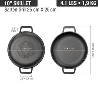 Sartén doble asa 25 cm – hierro fundido esmaltado