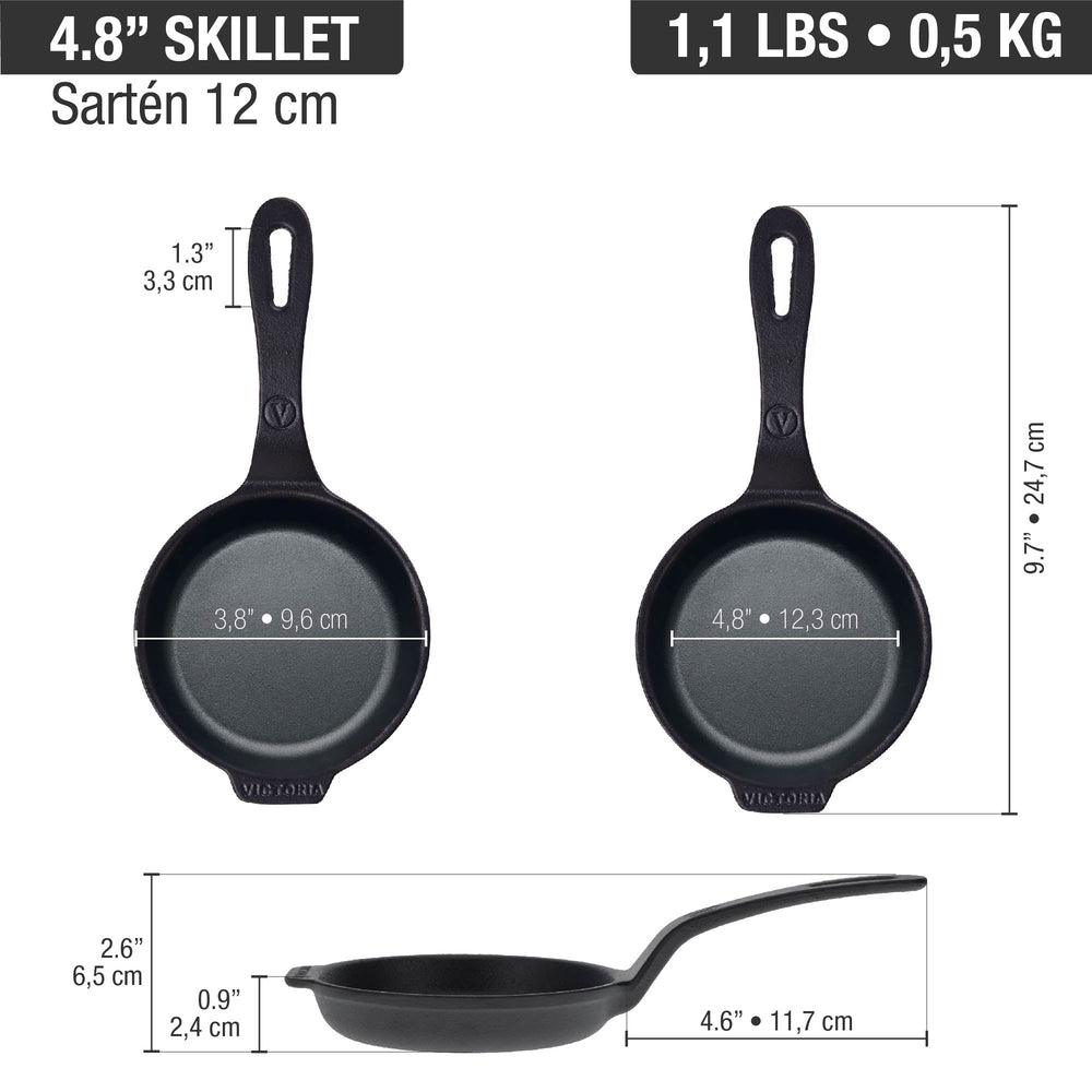 Sartén 12 cm – hierro fundido esmaltado