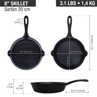 Sartén 20 cm – hierro fundido esmaltado
