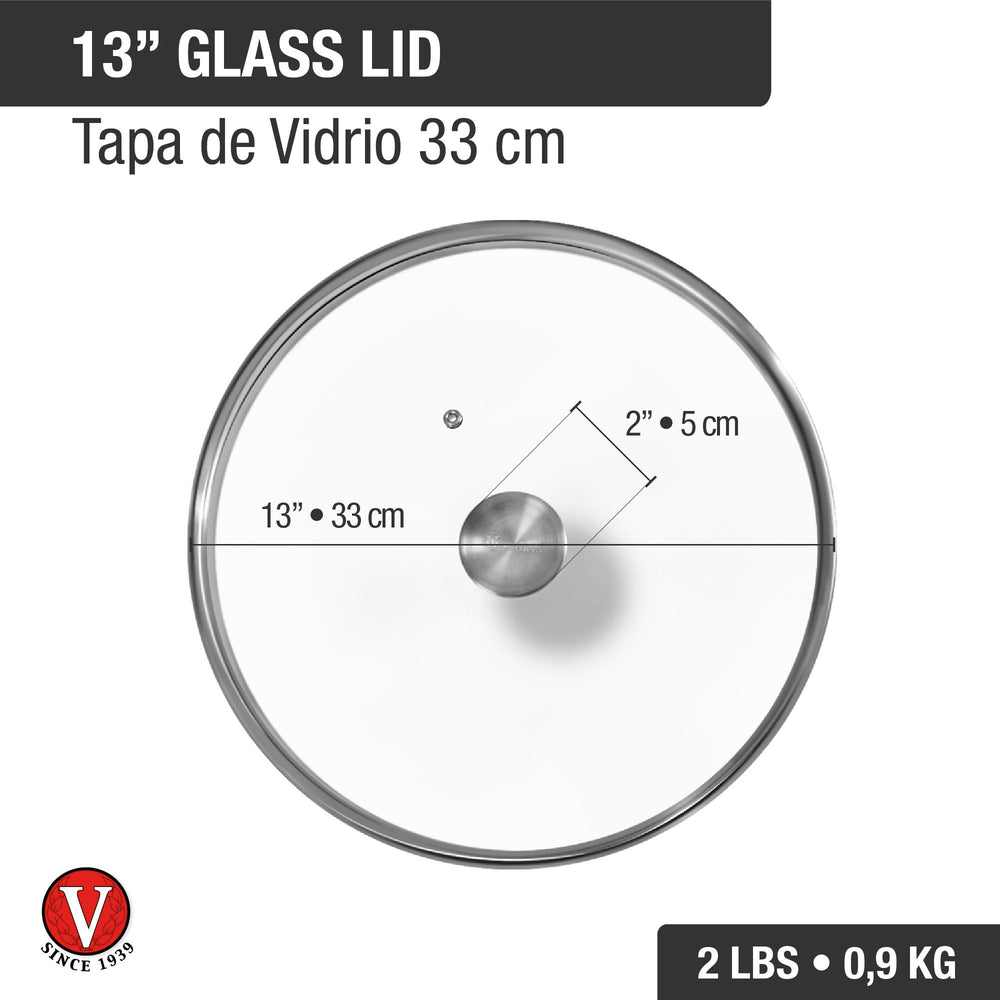 Tapa 33 cm – vidrio templado