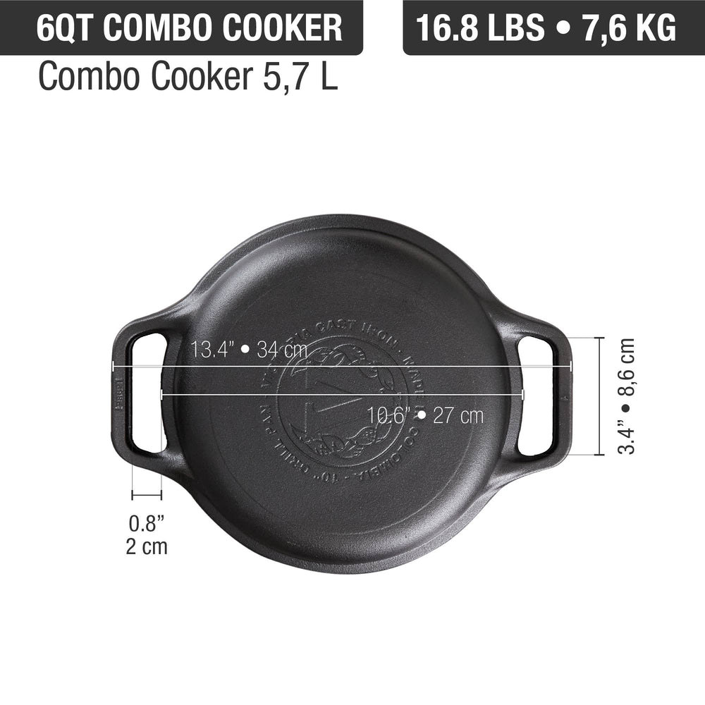 Olla combo cooker 5.7 L – hierro fundido