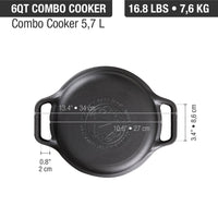 Olla combo cooker 5.7 L – hierro fundido