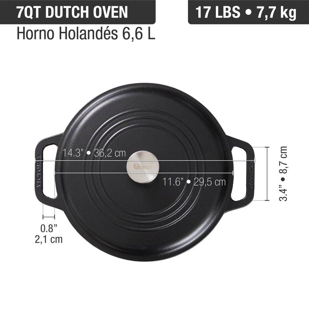 Olla dutch oven 6.6 L – hierro fundido esmaltado