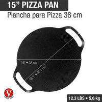 Plancha para pizza 38 cm – hierro fundido esmaltado