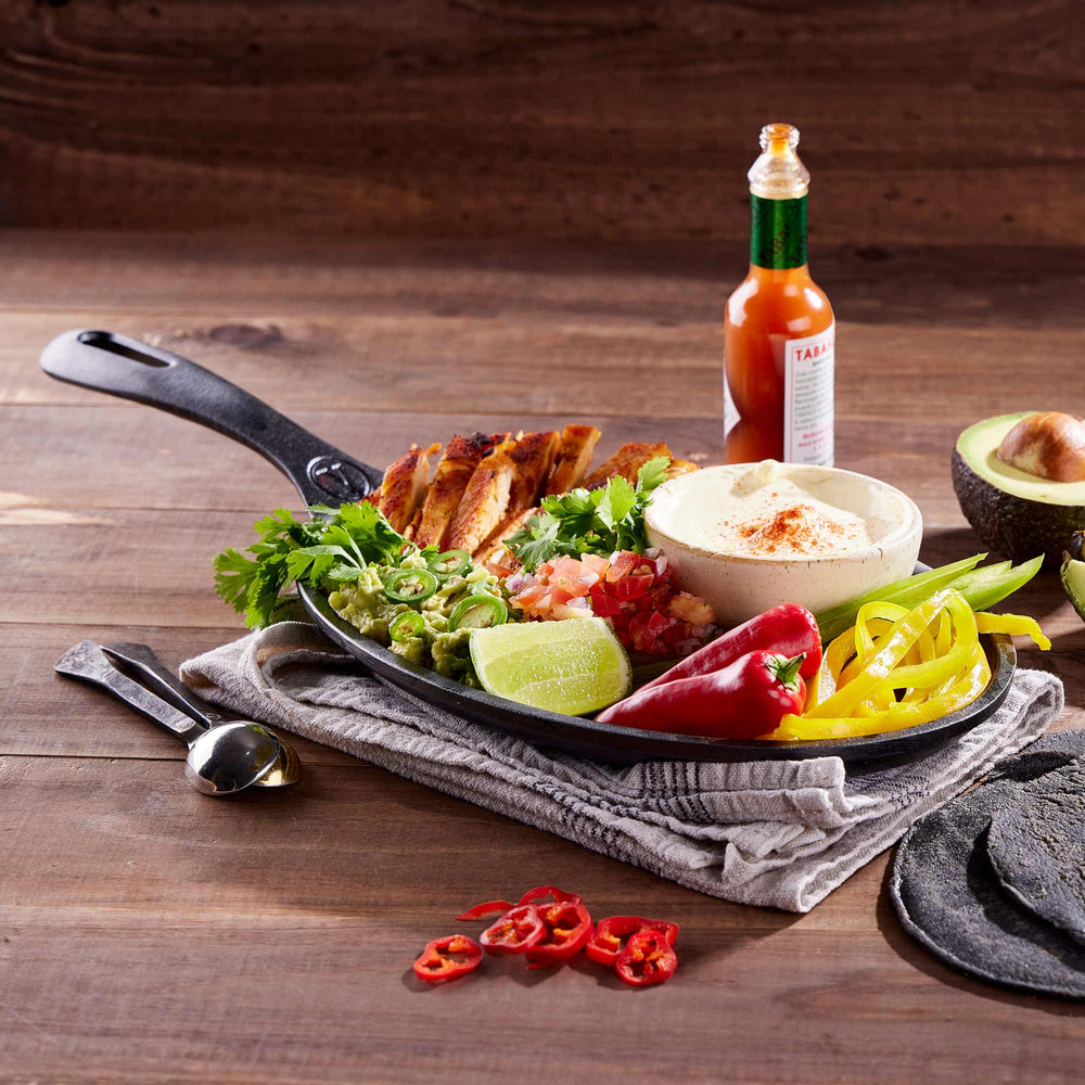 Sartén fajita 24 × 17.5 cm – hierro fundido esmaltado
