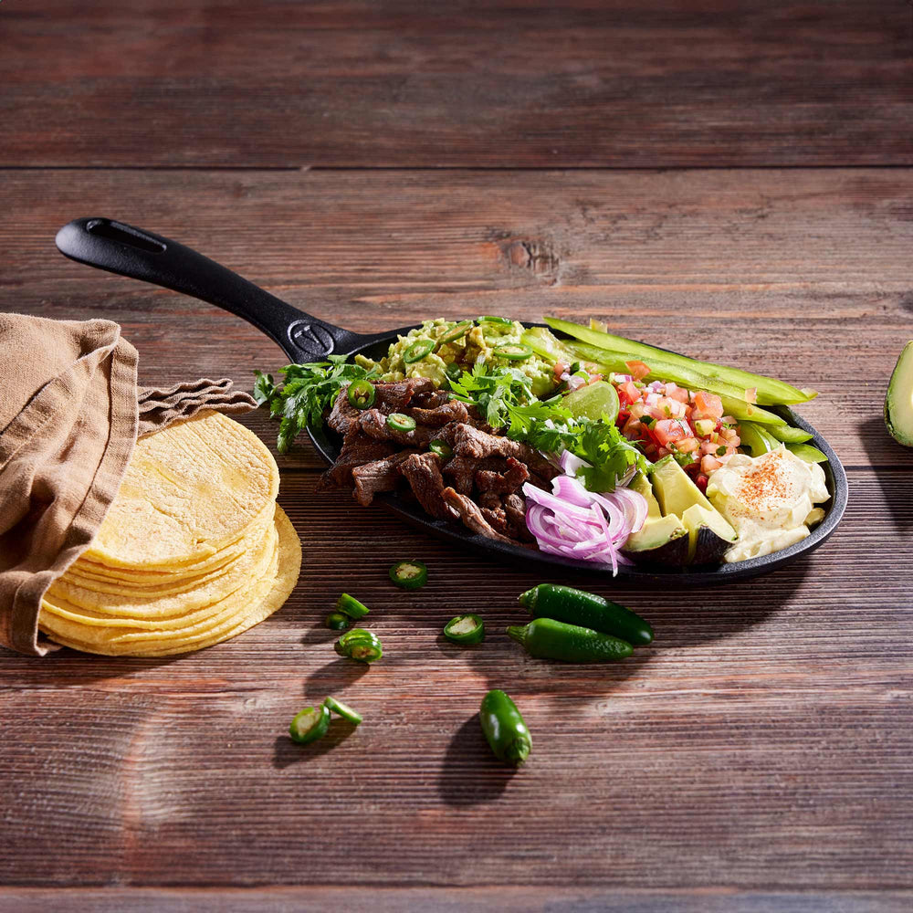 Sartén fajita 24 × 17.5 cm – hierro fundido esmaltado