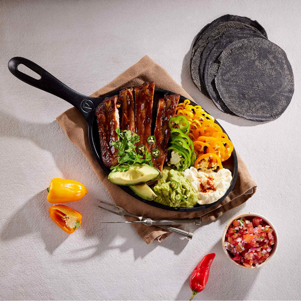 Sartén fajita 24 × 17.5 cm – hierro fundido esmaltado