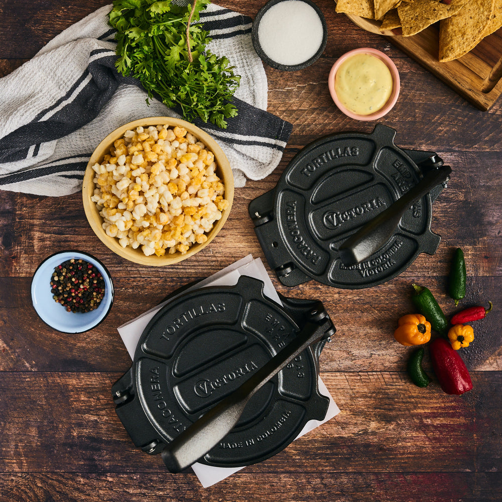 Tortilladora Heavy Duty 20 cm – hierro fundido curado