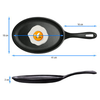 Sartén fajita 24 × 17.5 cm – hierro fundido esmaltado