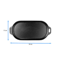 Plancha ovalada 34 × 17 cm – hierro fundido esmaltado