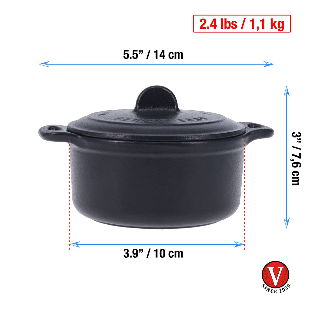 Mini olla cocotte 0.3 L – hierro fundido esmaltado