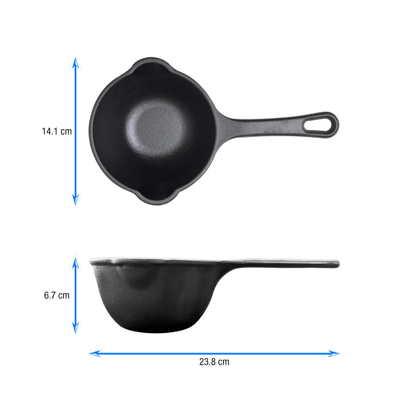 Sartén salsero 14 cm – hierro fundido esmaltado