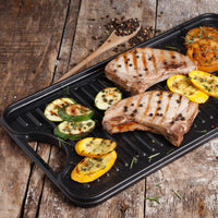 Plancha reversible 47 × 25 cm – hierro fundido esmaltado