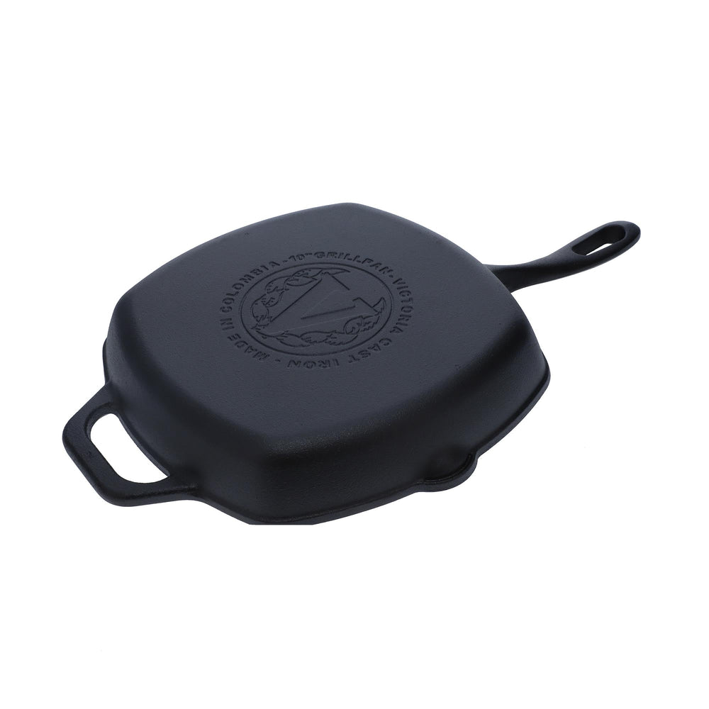 Sartén grill 25 × 25 cm – hierro fundido esmaltado